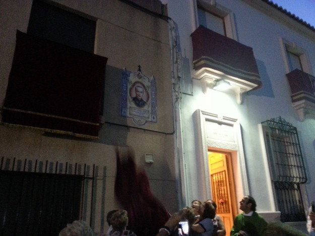 Mosaico junto al Oratorio, que recuerda el lugar donde nació San José María Rubio
